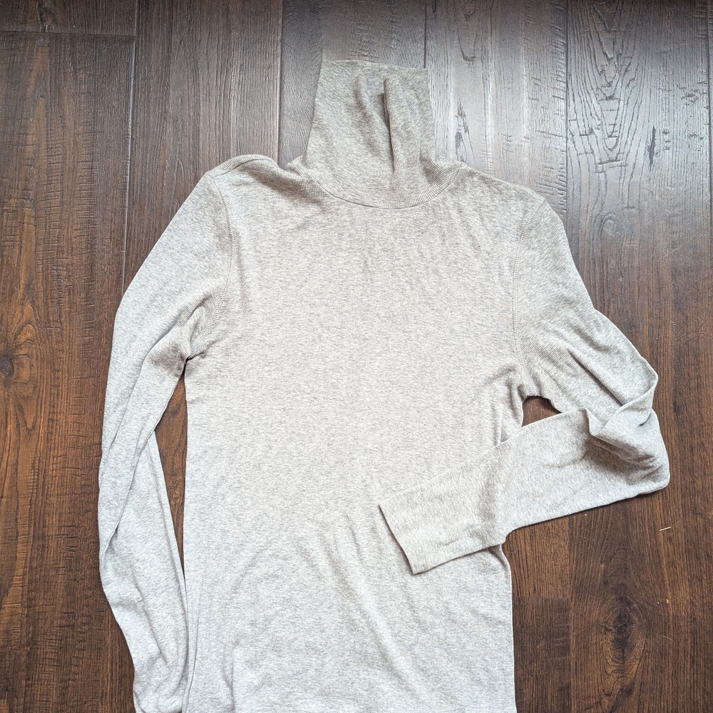 Everlane Gray Turtleneck Long Sleeve Top